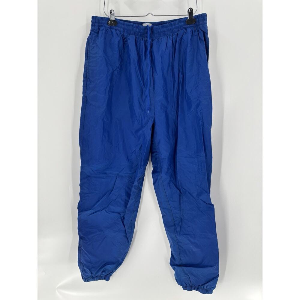 Vintage Franklin Sports Track Pants Mens XL Blue Stretchy Pockets 90s Nylon Zip